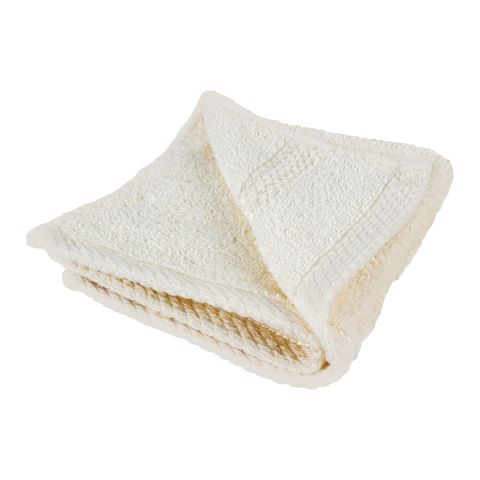 Cotton Tree Combed Cotton Wash Towel, 30x30cm, Off White Cotton Tree Combed Cotton Wash Towel, 30x30cm, Off White - Image 1