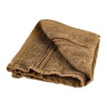 Cotton Tree Combed Cotton Wash Towel, 30x30cm, Medium Brown