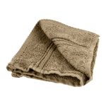 Cotton Tree Combed Cotton Wash Towel, 30x30cm, Light Brown