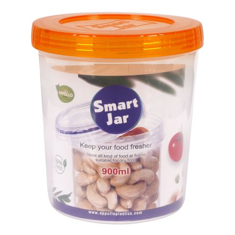Appollo Smart Jar, Medium, 550ml, Orange Appollo Smart Jar, Medium, 550ml, Orange - Image 1