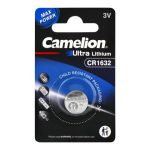 Camelion Ultra Lithium Battery, 3V, CR1632-BP1
