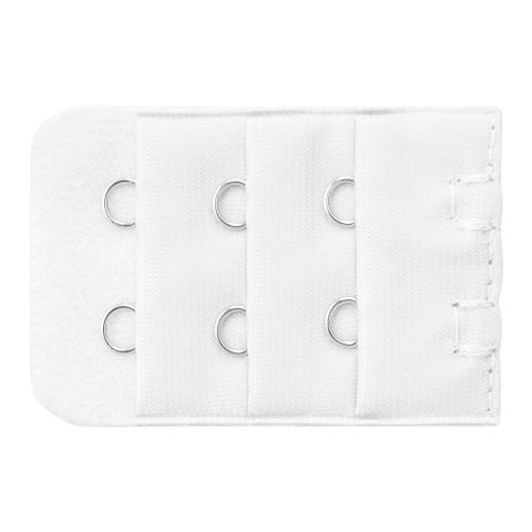 Bra Extension Strips 2 Hooks, White Bra Extension Strips 2 Hooks, White - Image 1