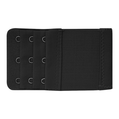 Bra Extension Strips Elastic 3 Hooks, Black Bra Extension Strips Elastic 3 Hooks, Black - Image 1