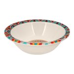 Sky Melamine Ajrak Print Bowl, 5.5 Inches, Stylish Tableware, Cultural Design