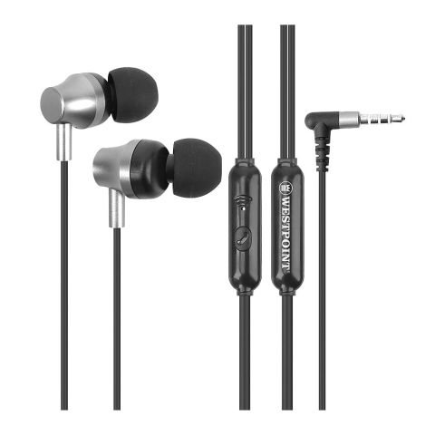 West Point Ultimate Stereo 3.5mm Earphones, Black, WP-411 West Point Ultimate Stereo 3.5mm Earphones, Black, WP-411 - Image 1