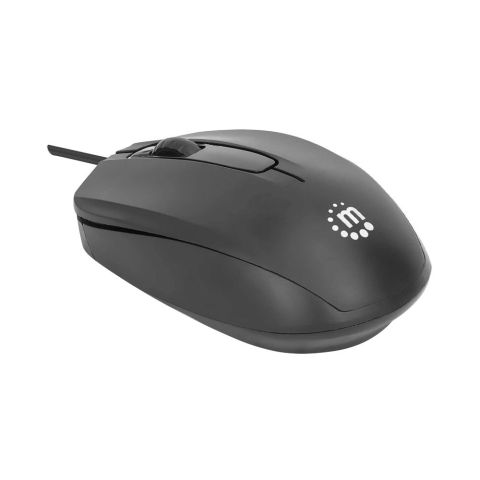 Manhattan Comfort II Wired Optical USB Mouse, Black, 190190 Manhattan Comfort II Wired Optical USB Mouse, Black, 190190 - Image 1