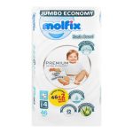 Molfix Premium Diaper, Jumbo Economy, Maxi 4, 4-14KG, 48-Pack