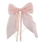 SJ Women's Hair Clip Bow, Peach, BW-0080