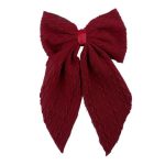 SJ Women's Hair Clip Bow, Mahroon, BW-00114