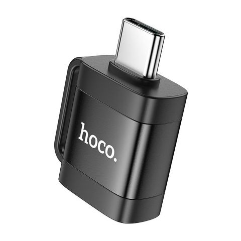 HOCO OTG Adapter, USB-C Male To USB Female, 3A, UA31C, Black HOCO OTG Adapter, USB-C Male To USB Female, 3A, UA31C, Black - Image 1