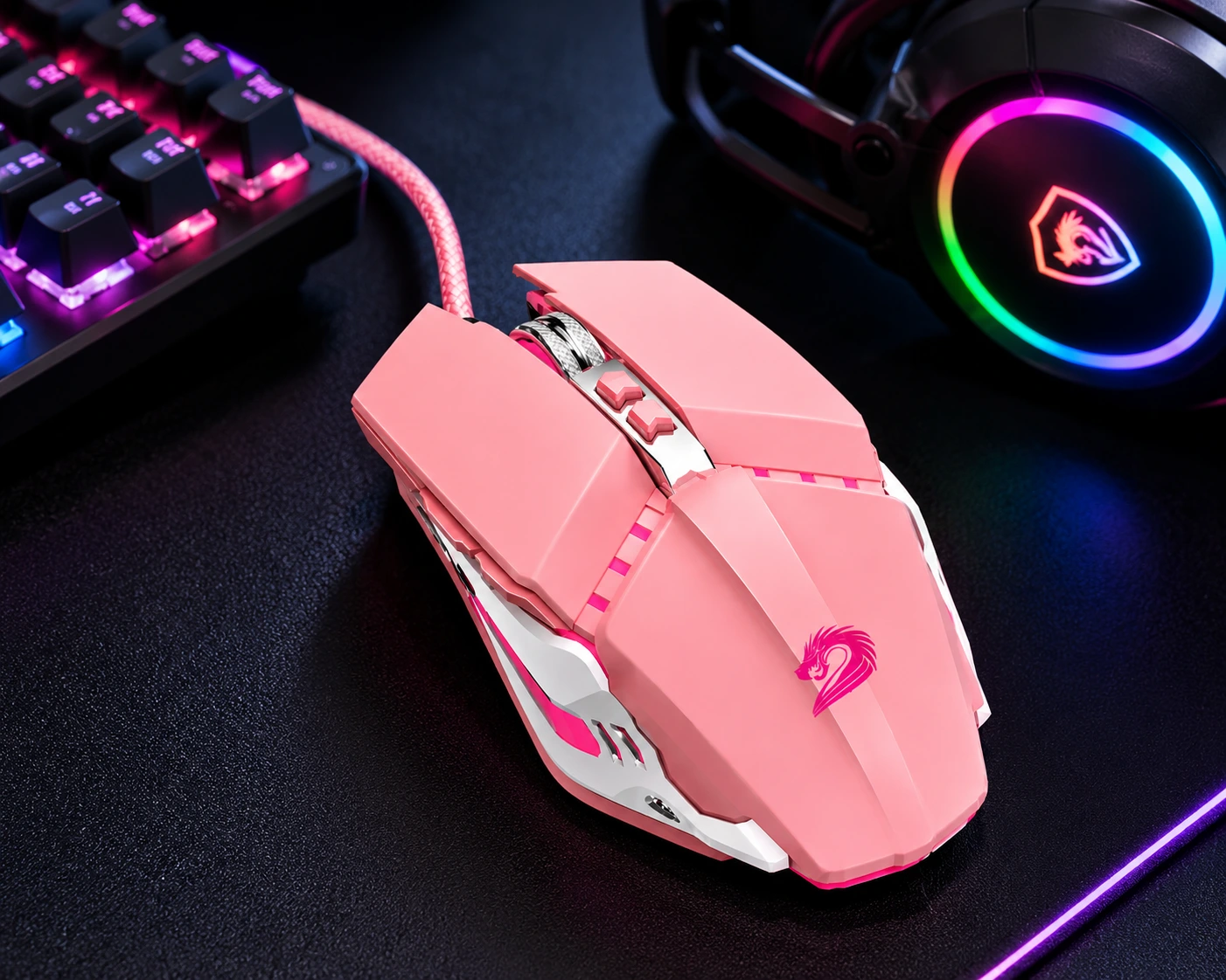 RGB Wired Gaming Mouse 3200 DPI with Mouse Pad RGB Wired Gaming Mouse 3200 DPI with Mouse Pad - Image 1