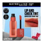 Maybelline New York Superstay Teddy Tint, Lip and Cheek Color, 5ml, 75 Latte To Go