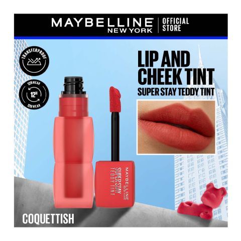 Maybelline New York Superstay Teddy Tint, Lip and Cheek Color, 5ml, 30 Coquettish Maybelline New York Superstay Teddy Tint, Lip and Cheek Color, 5ml, 30 Coquettish - Image 1